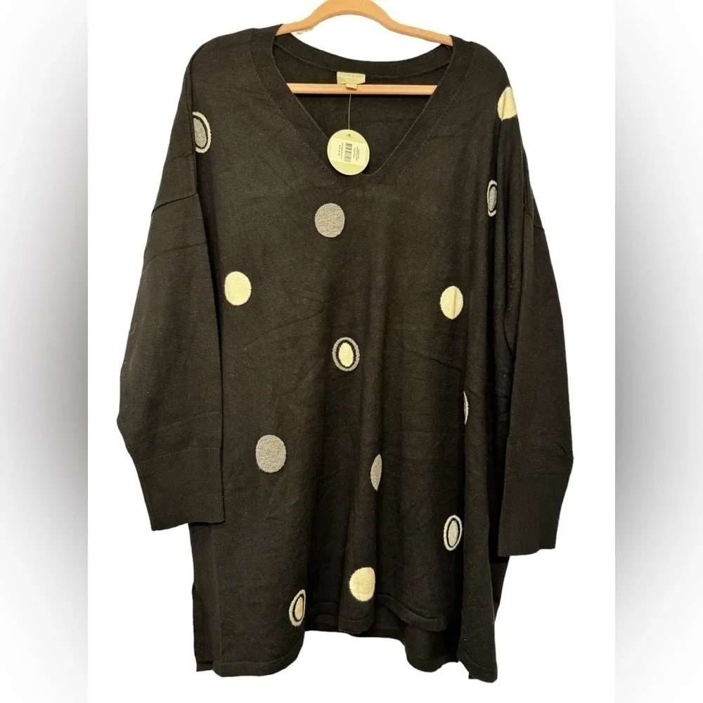 Zim & Zoe Celestial Print Sweater 26W/28W